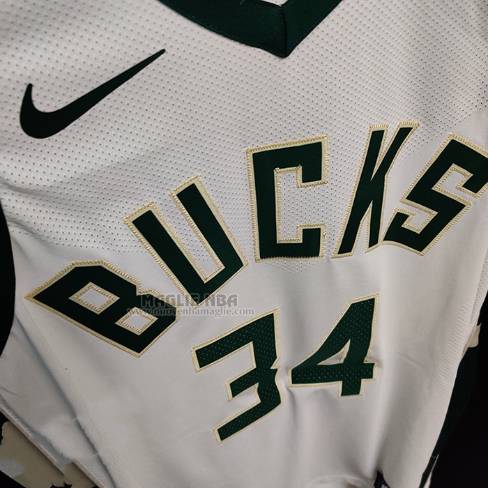 Maglia
 Giannis Antetokounmpo NO 34 Milwaukee Bucks Association Autentico
 Bianco
